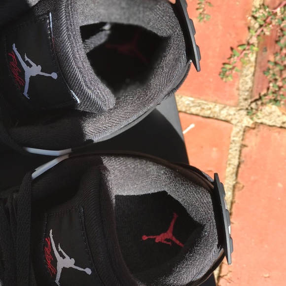 Air Jordan Retro 4 Black Canvas “Steel” GS Size 4.5Y/ 6W - Picture 7 of 16
